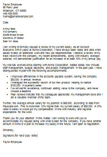 cover letter with salary request