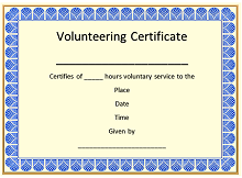 volunteer certification simple
