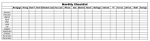 monthly bill checklist