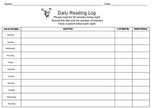 reading logs for 2nd grade