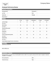 employee evaluation form sample