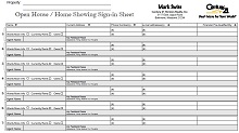 open house sign in sheet template free