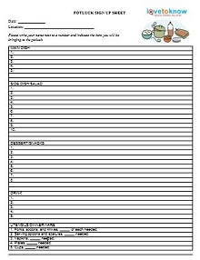sign up sheets templates