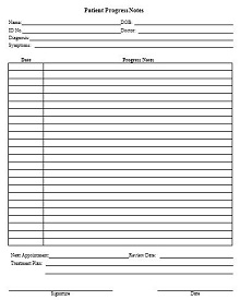 physician progress notes forms