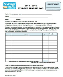 first grade reading log template