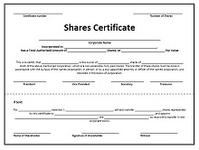 downloadable stock certificates