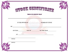 printable stock certificates
