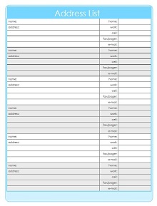 google sheets address book template