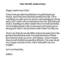 sweet anniversary letters