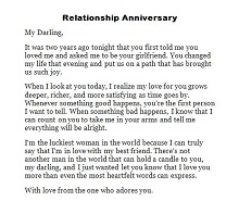 anniversary love letter for him