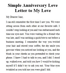 letter for anniversary
