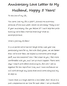 wedding anniversary love letters