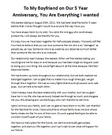 anniversary letter to boyfriend examples
