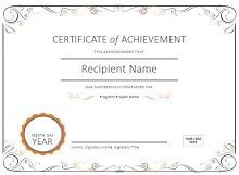 certificate of achievement free template