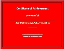 certificate of achievement template free