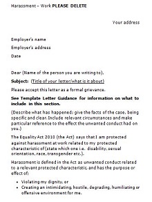 employee grievance letter
