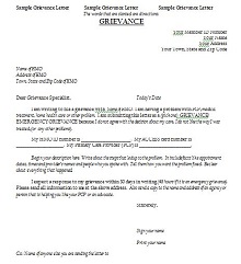 grievance letter samples