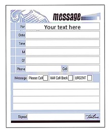 phone message log template