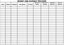 Savings goal tracker templates