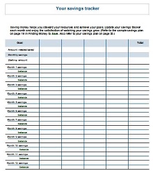 savings goal spreadsheet