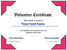 volunteer experience certificate format