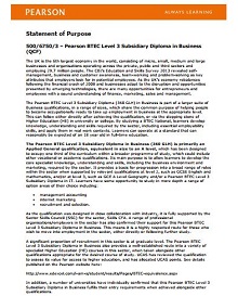 Business Statement Example