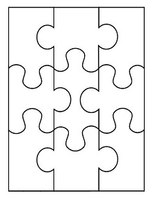 16 piece puzzle template
