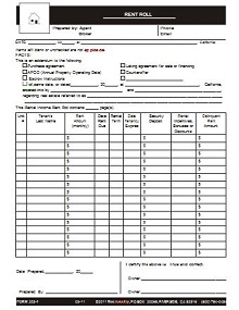 rental property record keeping template