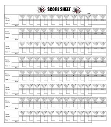bowling recap sheet template