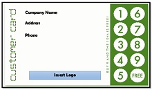 business punch card template
