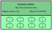 punch card template free downloads