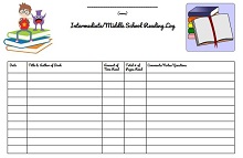 Middle Reading Log