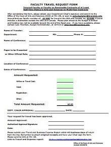 sample travel request form