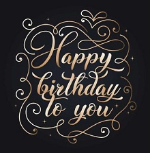 birthday card template black and white