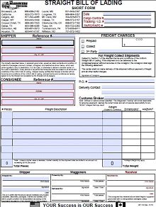 free bill of lading template