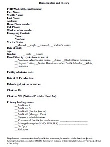 medical history form template word