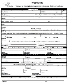 surgery medical history form template