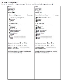 employee medical history form template