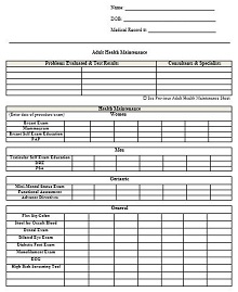 quick medical history form template