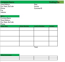 fillable packing slip template