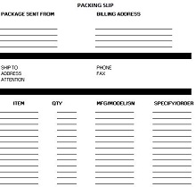 excel packing slip template