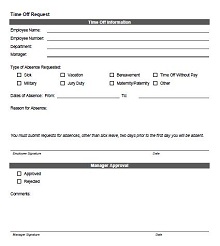 Employee Vacation Request Form Templates