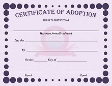 fake adoption papers