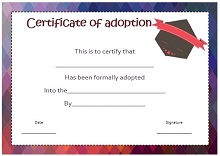 fake adoption papers for fun