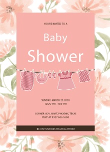 baby shower template word