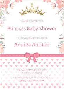 baby shower invitations for girls templates