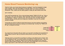 Home Blood Pressure Monitoring Log