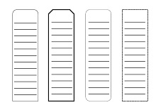 Blank Line Bookmark Template