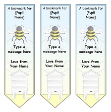 Honeybee Bookmark Template