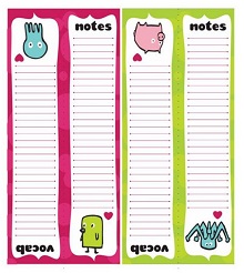 My Notes Bookmark Template